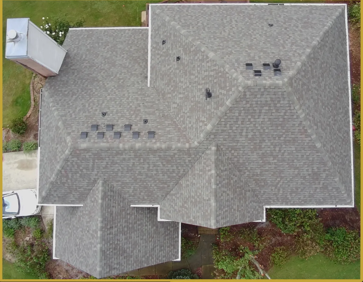 After: storm-damaged roof restored by Robust Roofing
