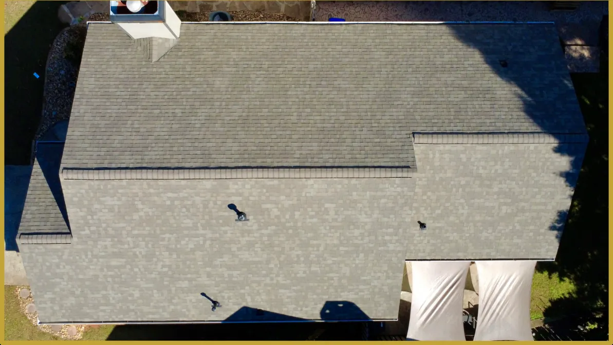 After: hail-damaged roof replaced by Robust Roofing